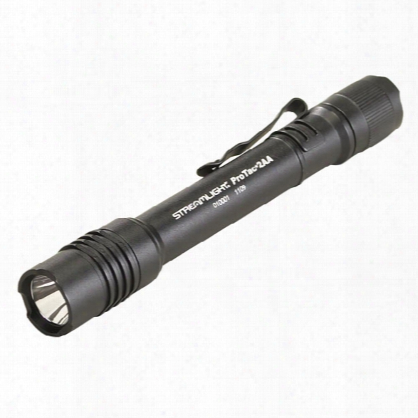 Streamlight Professional Tactical Series 2aa Led Tactical Flashlight, Black W/ Batteries & Nylon Holster - Black - Male - Included