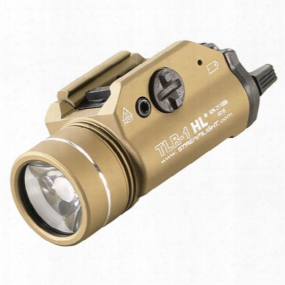 Streamlight Tlr-1 Hl High Lumen Rail Mounted Tactical Light, Flat Dark Earth - Brown - Male - Included