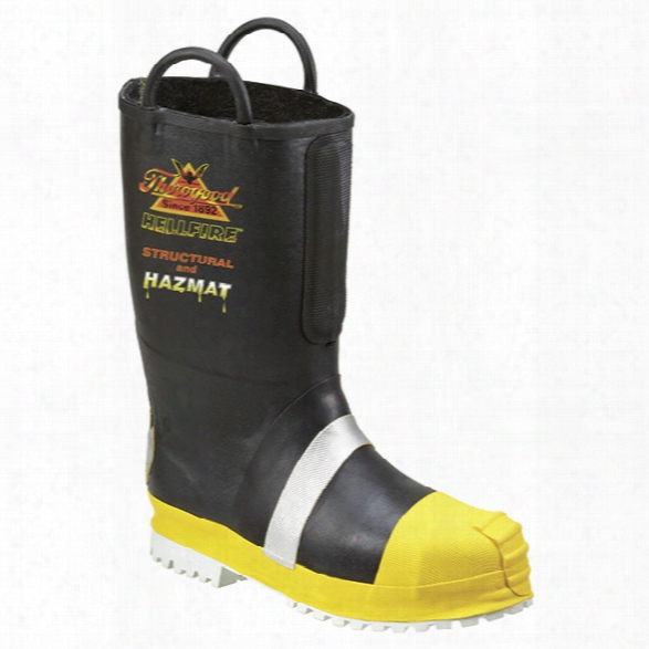 Thorogood 14" Fire Boots, Insulated Felt-lined W/ Lug Sole, 10.5, Medium - White - Male - Included