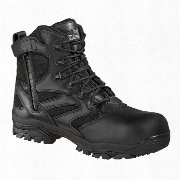 Thorogood Deuce 6" Waterproof Sidezip Comp Toe Boot, Black, 10.5m - Metallic - Male - Included