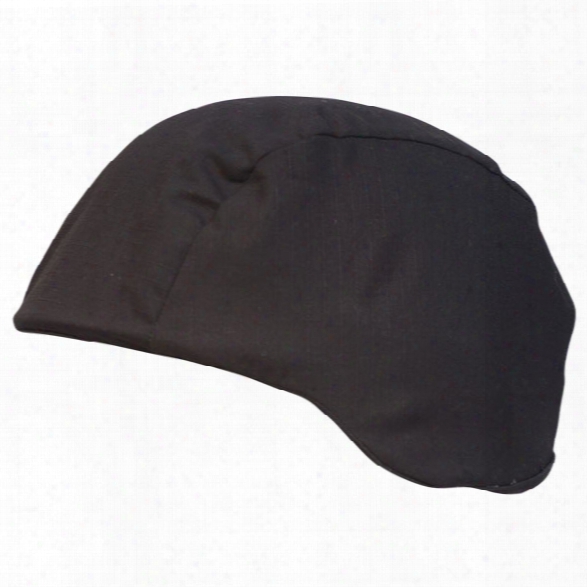 Tru-spec Pasgt Helmet Cover - No Holes, Poly/cotton Ripstop, Md/lg - Black - Male - Included