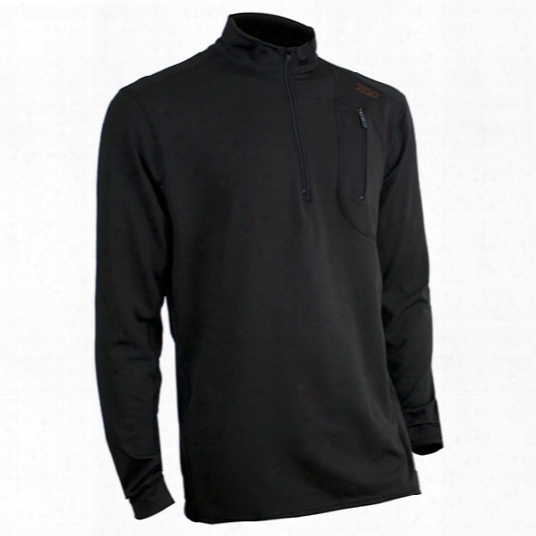 Xgo Phase 4 Water Resistant 1/4 Zip Ls Mock, Black, 2x-large - Silver - Male - Included