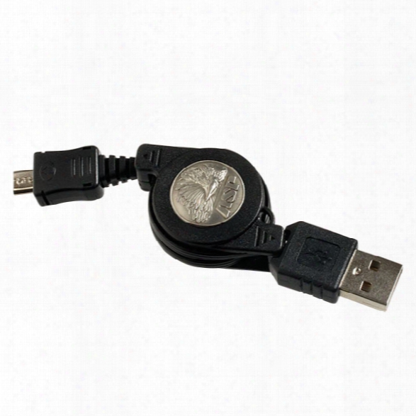 Asp Micro Usb Retractable Cord - Blue - Male - Included