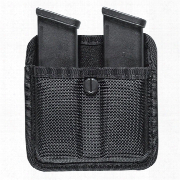 Bianchi 7320 Triple Threat Ii Dbl Mag Pouch Open Top, Nylon, Black For H&k P7-m8, Ruger P90, S&w 1006/1016/1076/4013/4506/4516, Sig P220/p225/p239, Sp - Black -