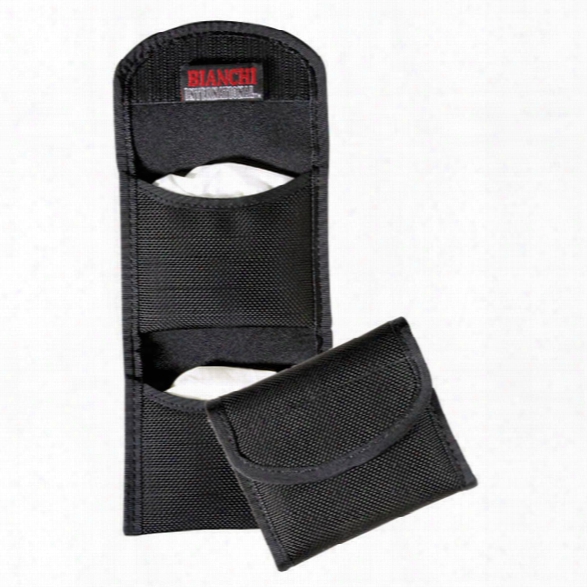 Bianchi 7328 Flat Nylon Glove Holder W/hook & Loop Closure, Black - Black - Unisex - Included