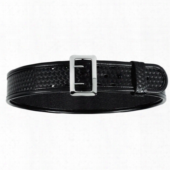 Bianchi 7960 Sam Browne Duty Belt, Plain Black, Chrome Buckle, 26-28 - Black - Unisex - Included