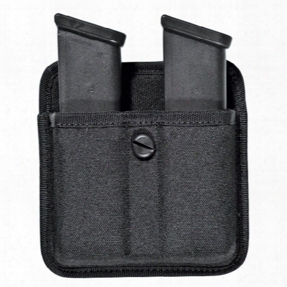 Bianchi 8020 Triple Menace Ii Dbbl Mag Pouch W/open Top, Nylon, Black, H&k P7-m8, Ruger P90, S&w 4013/4506/4516, Sig P220/p225/p239, Springfield Trp Op - Black -