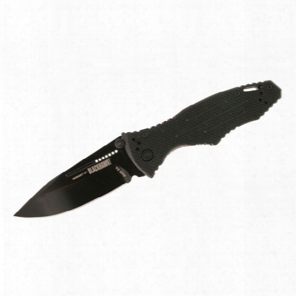 Blackhawk Hornet Ii Folding Knife, Plain Edge - Black - Male - Included