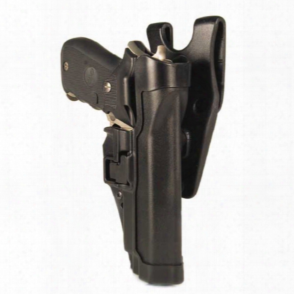 Blackhawk Serpa Duty Holster, Level 2, Black, Left-handed, For Glock 17/19/20/21/22/23/31/32 Sw M&p - Black - Male - Included