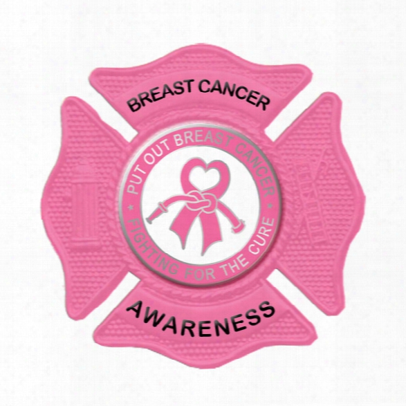 Blackinton Breast Cancer Awareness Badge, 1-3/4" X 1-3/4" - Pink - Male - Included