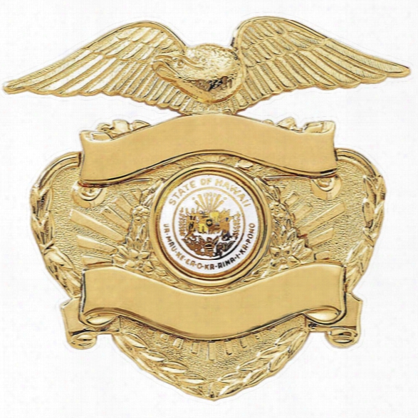 Blackinton Custom Badge, 2-13/16" X 2-5/8", Gold - Gold - Male - Included