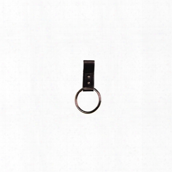 Boston Leather 3" Equipment Ring For Truckman's Belt, Black, Nickel Hardware - Black - Male - Included