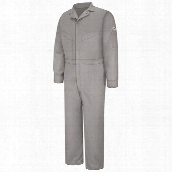 Bulwark Comfortouch Deluxe Coverall, Grey, 34 Regular - Brass - Male - Included