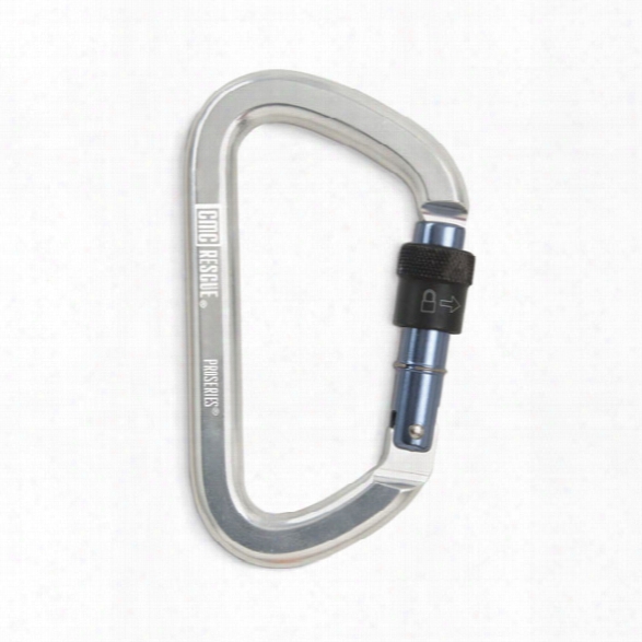 Cmc Rescue Proseries Key-lock Carabiner, Aluminum, Screw-lock, Brite - Silver - Male - Included