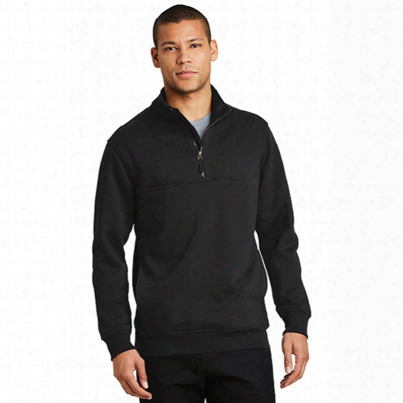 Cornerstone 1/4 Zip Fleece Job Shirt, Black, 2x-large - Black - Male - Included