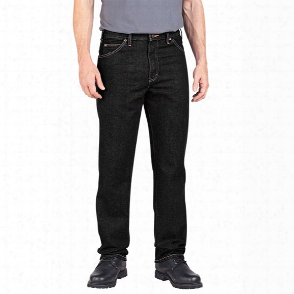 Dickies Industrial Regular Fit Jean, Rinsed Black, 30 Waist 30 Inseam - Denim - Male - Included