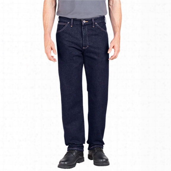 Dickies Industrial Relaxed Fit Jean, Rinsed Indigo Blue, 30 Waist 30 Inseam - Denim - Male - Included