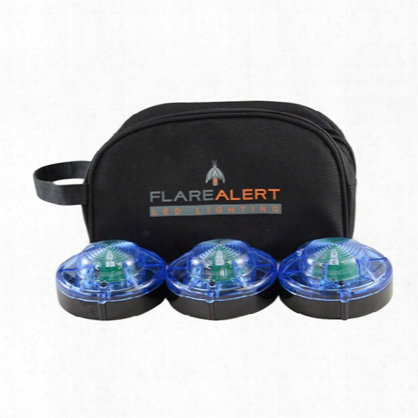 Flarealert Small Roadside Beacon Pro Kit, 3 Pack, Blue - Blue - Unisex - Included