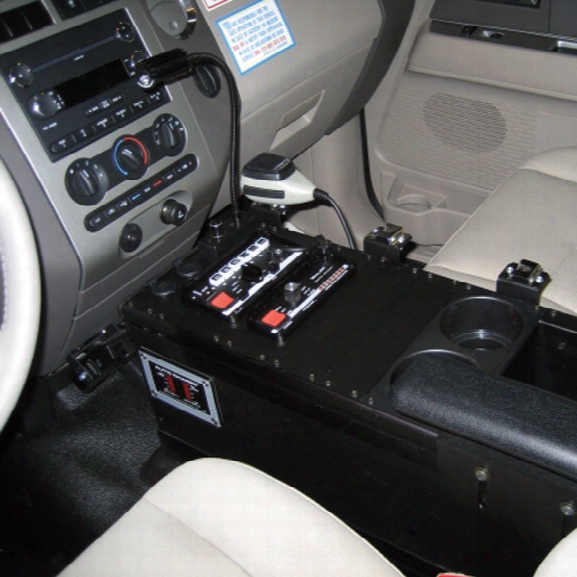 Havis Enclosed Console Series, 30" Total Mounting Space, 0 Degree, Housing Complete, With Vehicle Mount, 10" Deep - Male - Excluded