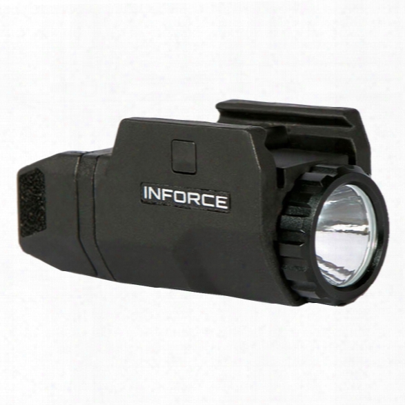 Inforce Aplc Compact Auto Pistol Light, 200 Lumens, Black - White - Male - Included