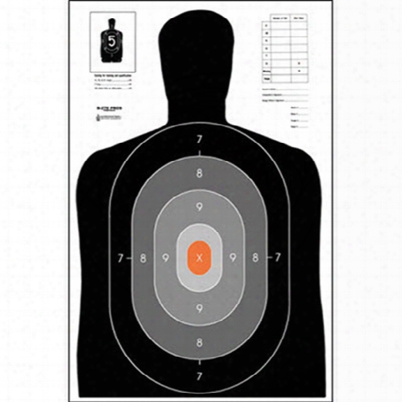 Controlling Idea Enforcement Targets B-27e Ncja Pros Training Silhouette, 25/pk - Orange - Unisex - Included