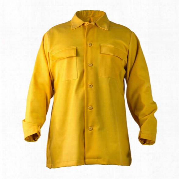 Pgi Fireline Classic Shirt/jacket, Nomex Iiia, 6 Oz., Yellow, 2x - Silver - Male - Included