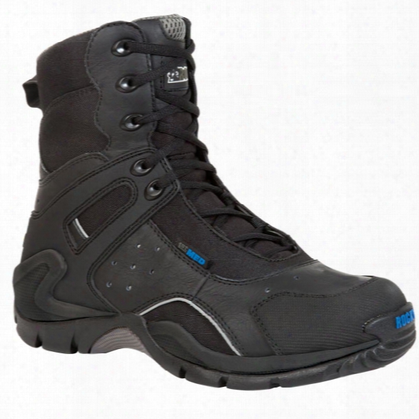 Rocky 8" 1st Med Boot, Black, 10.5m, Side Zip, Carbon Fiber Toe, Mens - Carbon - Male - Included