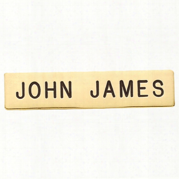 Smith & Warren Nameplate 1/2 X 2-1/2 - Gold - Gold - Male - Included