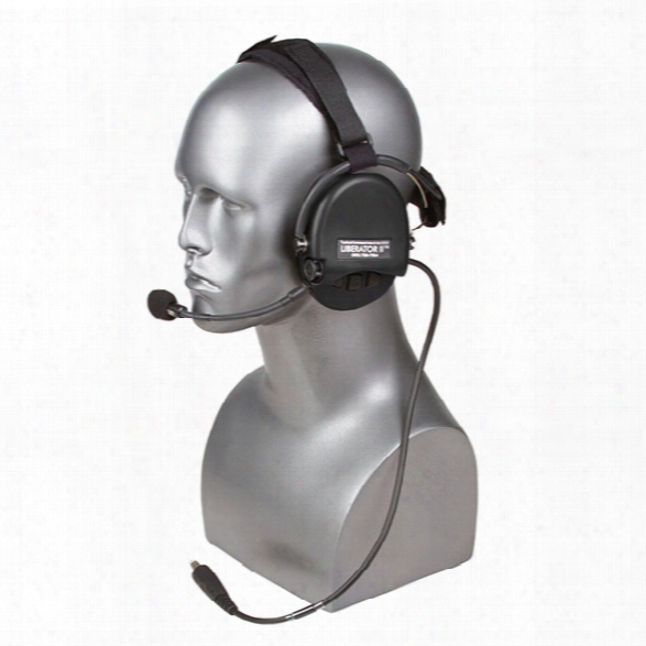 Tci Liberator Ii Tactical Headset, Single Comm, Bth, Left Mic, Black, For Motorola Xts Series - Black - Male - Included