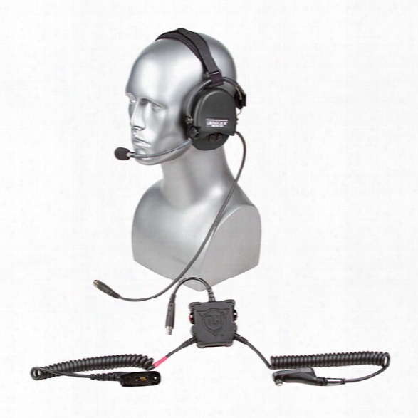 Tci Liberator Iii Lite Tactical Headset, Dual Comm, Bth, Left Mic, Black, For Motorola Xts Series & Smart Phone - Black  - Unisex - Included