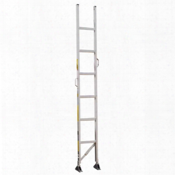 Alco-lite Aluminum Folding Ladders, 8'3"l Open, 9'3"l Folded, 5-1/4"w Open, 15-1/2"w Folded, 2" Banking Thickness, 12 Lbs. - Silver - Male - Excluded