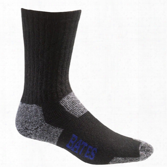 Bates 2 Pack Of Utility Crew Socks, Black, Os - Black - Male - Included