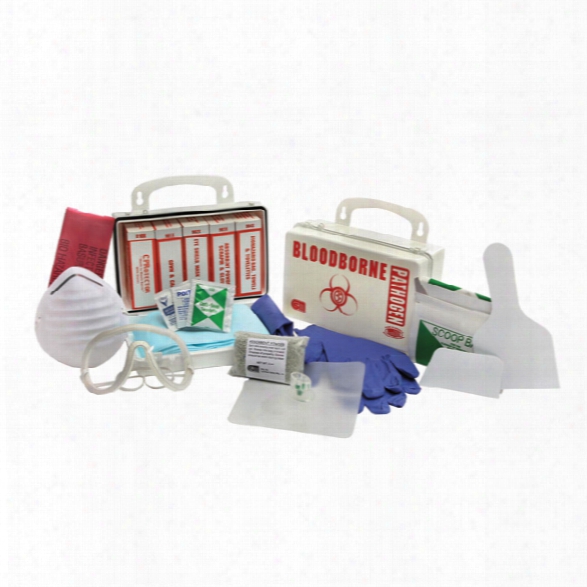 Certified Safety Deluxe Bloodborne Pathogen Kit - White - Male - Included