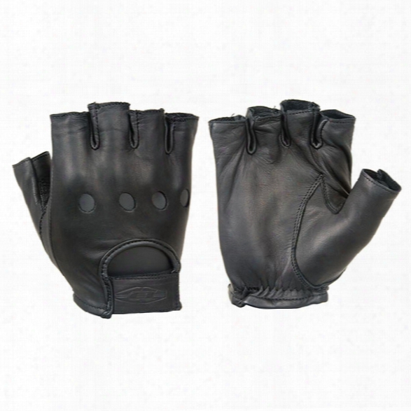 Damascus Transit Gloves, Leather Driving Gloves, 1/2 Finger, 2x-large - 1/2 Finger - Male - Included