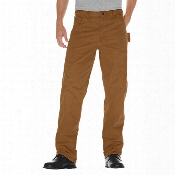 Dickies Sanded Duck Carpenter Jean, Rinsed Brown Duck,3 0 Waist 30 Inseam - Brass - Male - Included