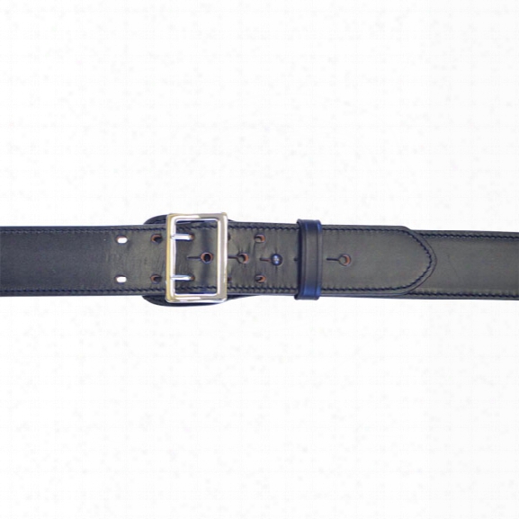 Dutyman 1011 2.25" Sam Brown Duty Belt, Plain Black, Standard Gold Buckle, 28" - Brown - Unisex - Included