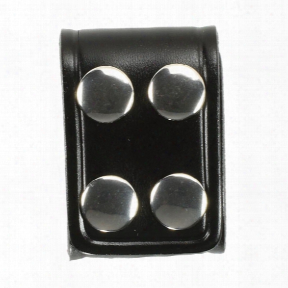 Dutyman 3511 1-5/8" Belt Keeper, Plain Black, Gold Snaps - Black - Unisex - Included