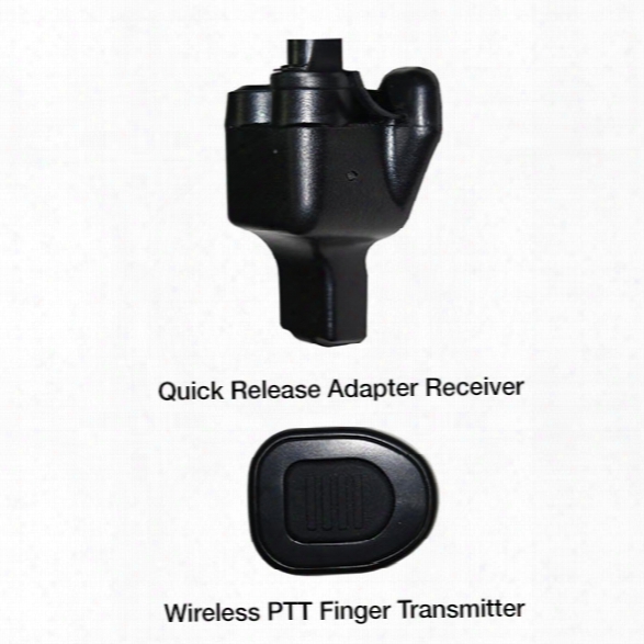 Earphone Connection Combi, Rf Wireless Quick Release Adapter & Wireless Velcro Ptt Transmitter, Fits Motorola Xts, Mt, Mtx, Jt, Ht, Gp, Pr - Unisex - Included