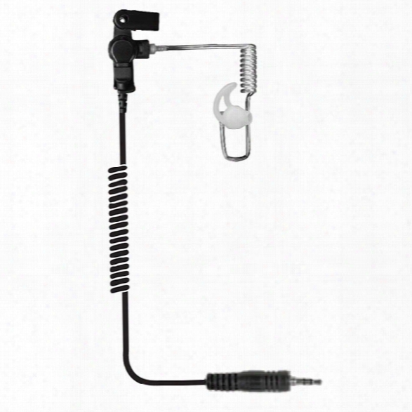 Earphone Connection Fox Listen Only Clear Acoustic Coiled Tube W/transducer (connects Direct To Radio) - Clear - Male - Included