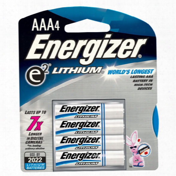 Energizer Lithium Aaa Batteries, 4 Pack - Unisex - Included