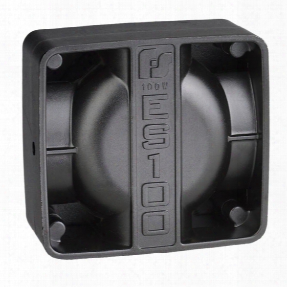 Federal Signal Dynamax/es100 100w High Output Speaker, Compact, Class A - Black - Male - Excluded