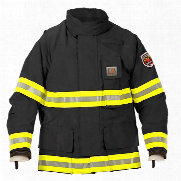 Fire-dex Fx-a Exp Coat, Advance W/xtra Lite Liner, Black, Lime/silver Trim, 2x - Lime - Unisex - Included