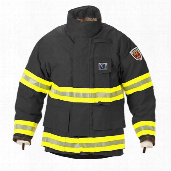 Fire-dex Fx-m Exp Coat, Advance W/caldura Npi Liner, Black, Lime/silver Trim, 2x - Lime - Male - Included