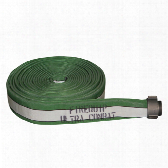 Firequip Ultra Combat Hose, 1.75&quo T; X 25' Nst, Green - White - Male - Excluded