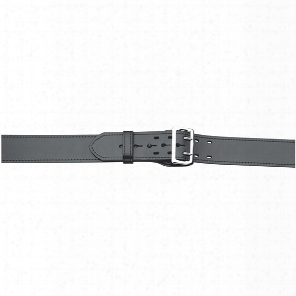 Gould & Goodrich 49 E-z Slide Duty Belt, Plain Black, Nickel Buckle, 24" - Black - Unisex - Included