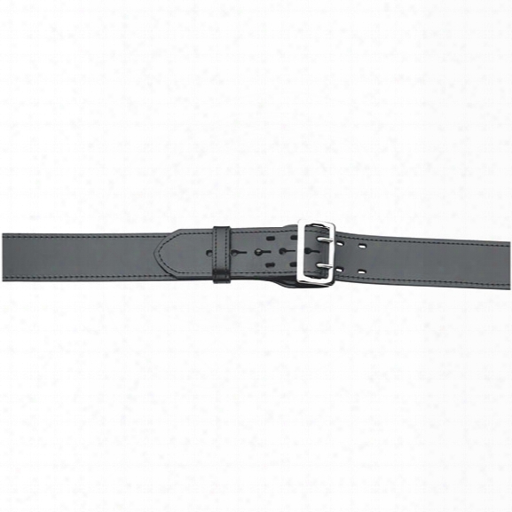 Gould & Goodrich 59 Sam Browne Lined Duty Belt, Plain Black, Nickel Buckle, 24" - Black - Unisex - Included