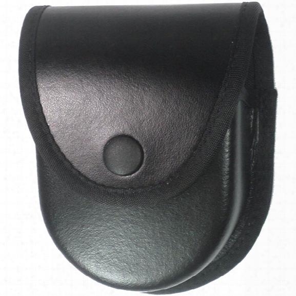 Gould & Goodrich 596 Double Handcuff Case, Plain Black, Black Snap, Fits Chain Or Hinged Handcuffs - Black - Unisex - Included