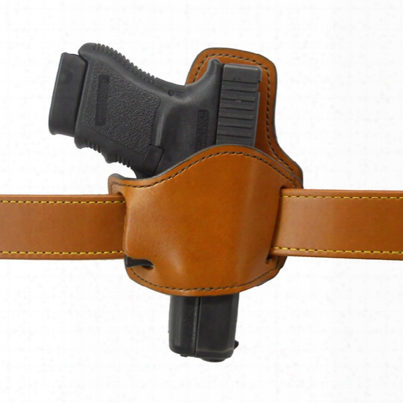 Gould & Goodrich 895 Low Profile Belt Slide Holster, Chestnut Brown, Rh, Fits Most Small Frame Auto Pistols - Brown - Male - Included