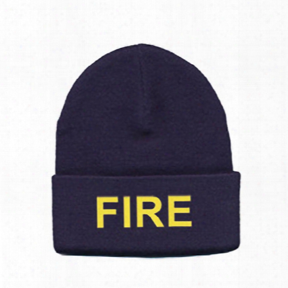 Heros Pride Fire Watch Cap, Medium Gold On Navy - Blue - Male - Included