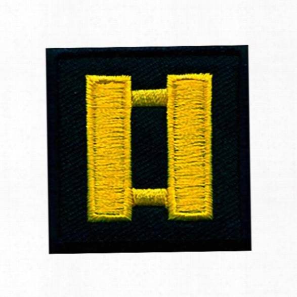 Heros Pride (pair) Embroidered Rank On Twill, 1.5"x1.5", Medium Gold On Black, Lieutenant - Black - Unisex - Included